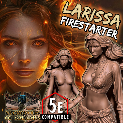 Larissa the Fire Mage - Fantasy Collectors Miniature SFW & NSFW